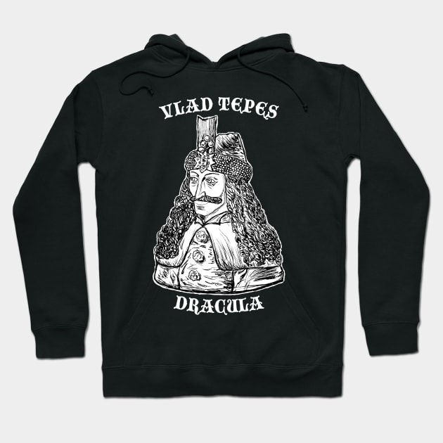 Vlad Tepes Dracula without color backgorund black Hoodie by FZ ILLUSTRATIONS